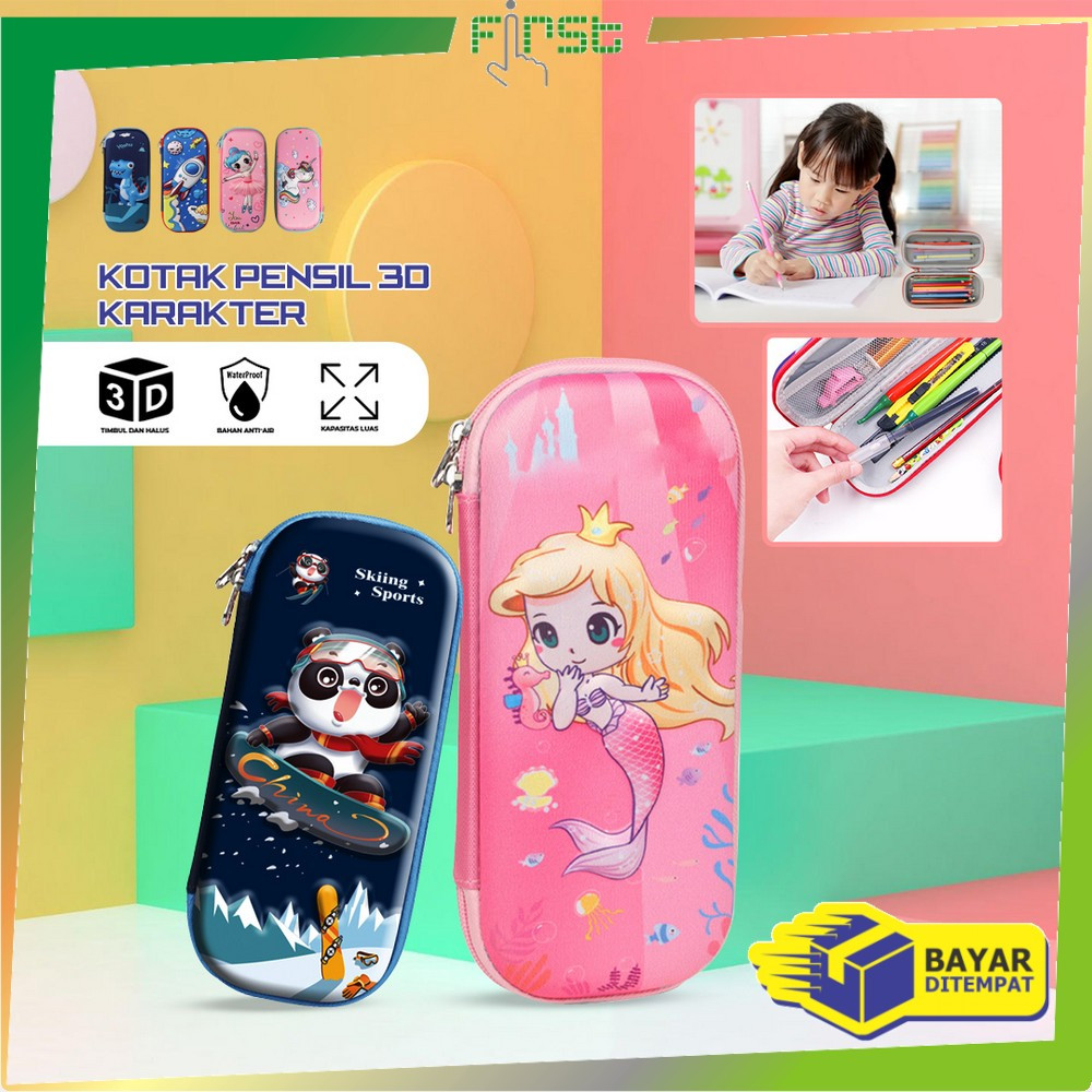 

EC FH-A39 Kotak Pensil 3D Karakter Timbul Tempat Pensil Anak Sekolah TK / Tempat Penyimpanan Alat Tulis Anti Air Import