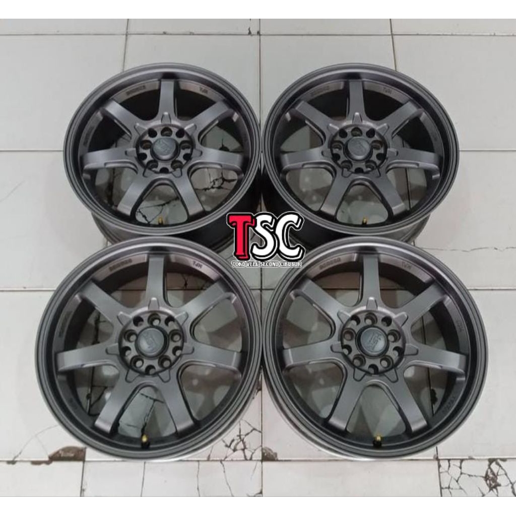 VELG SECOND HSR BOROKO TJH RING 17 LUBANG 5X100 DAN 5X114 VELG ONLY 4PCS