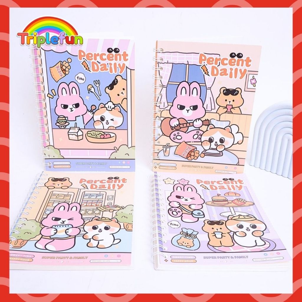 

Notebook Spiral BK-1871 Percent Daily A5 Diary Buku Jurnal Catatan Lucu Agenda Harian Bisa COD