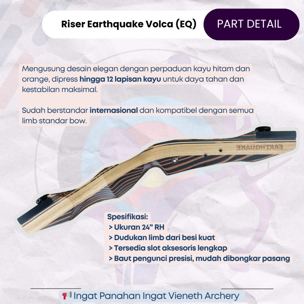 Ready Stock Riser Busur Standar Bow Earthquake Nasional Handle Busur Panah terlaris di Banjarbaru