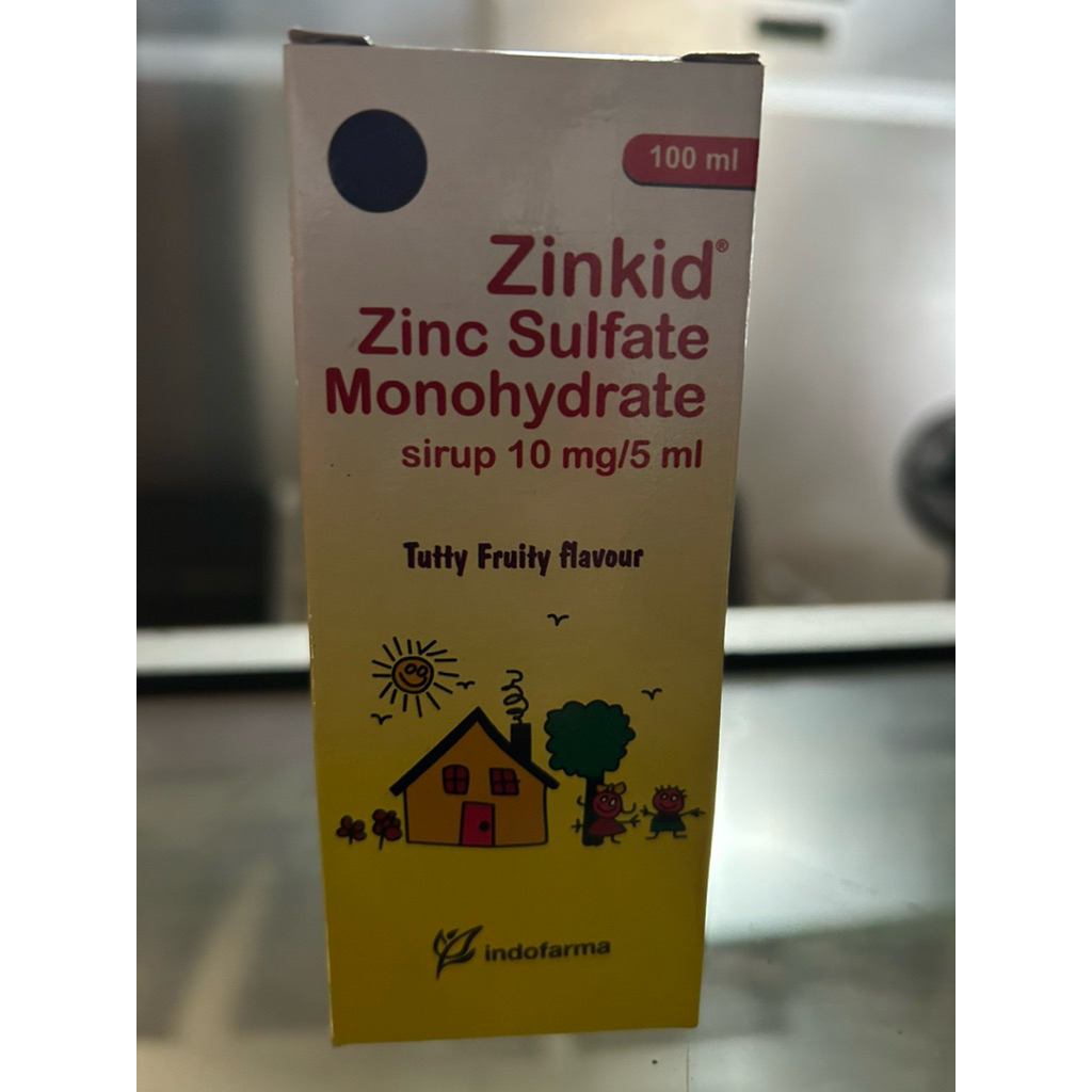Zinkid Sirip Zinc Sulfate untuk imun anak botol besar 100ml