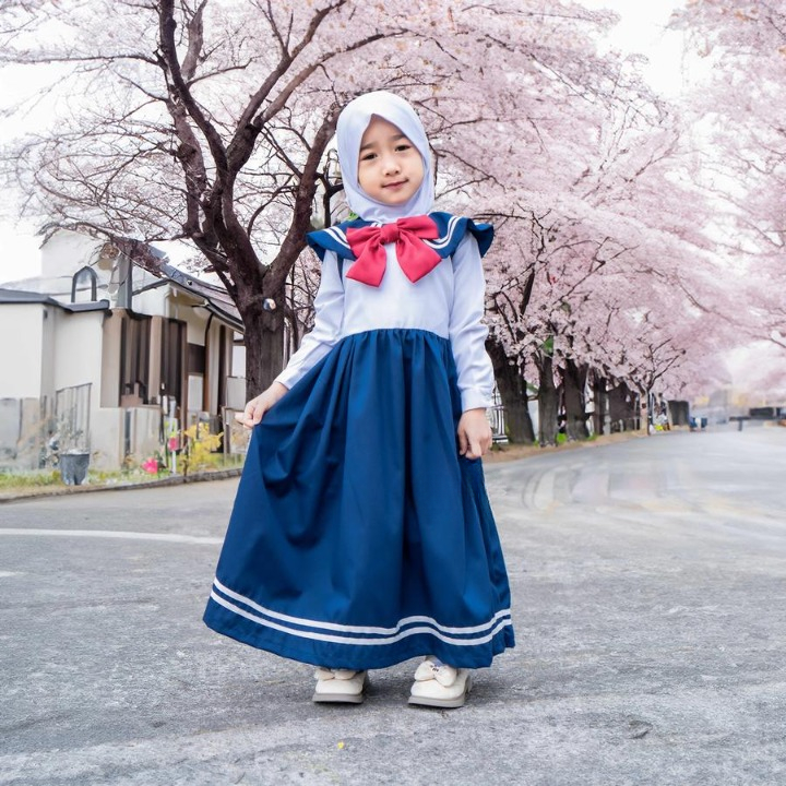 Seragam Anak Perempuan Kostum Baju Anak Sekolah Tk  Motif  Sailormoon  Dress Gamis Cewek Kids