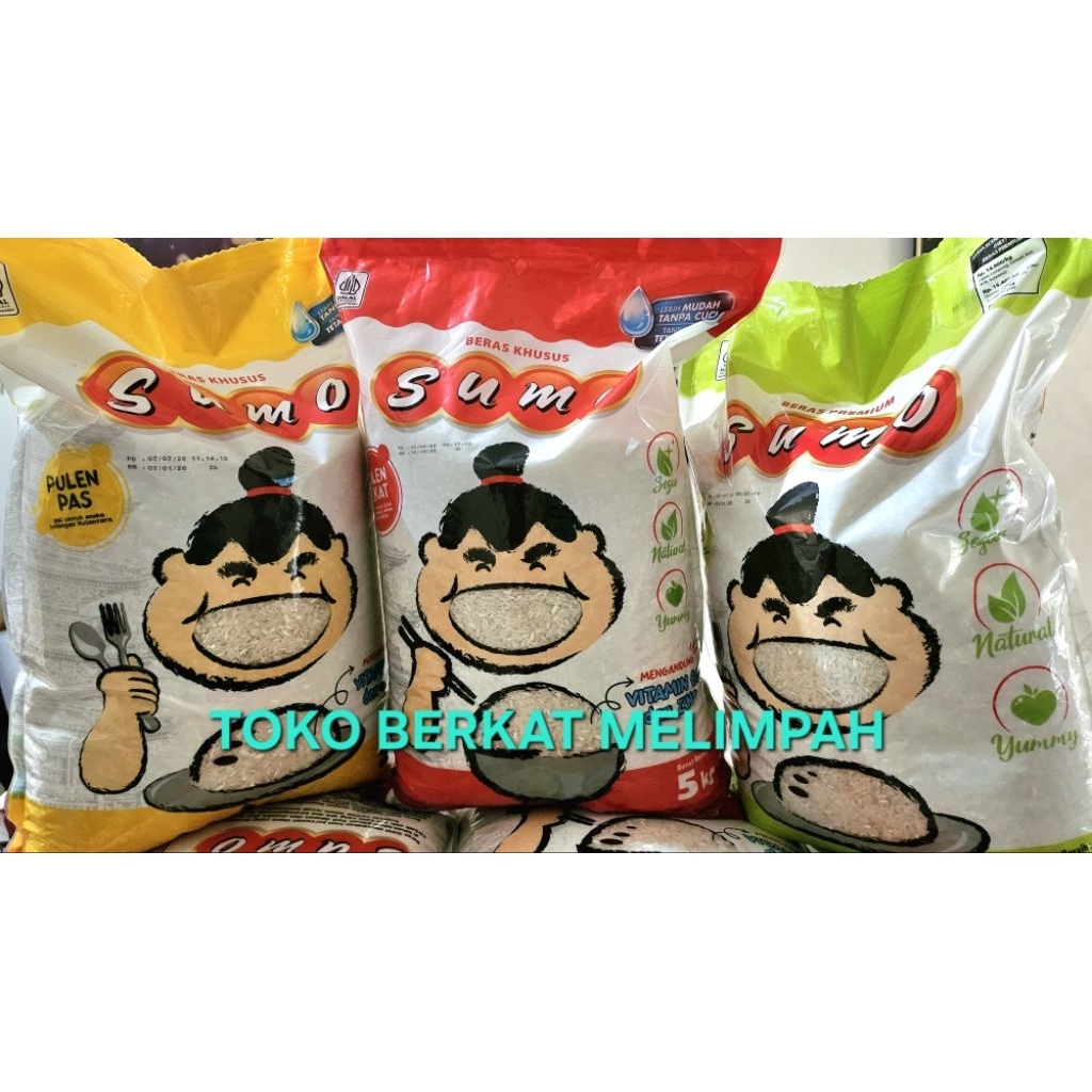 

Beras Sumo 5kg Kemasan Merah, Kuning, Hijau