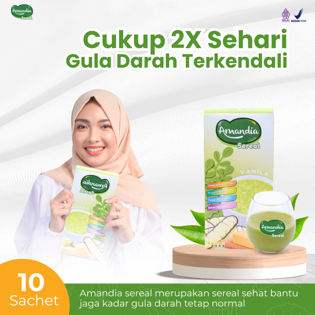 

Amandia Sereal Multigrain Cukup Dengan 2 kali Gula Darah Terkendali
