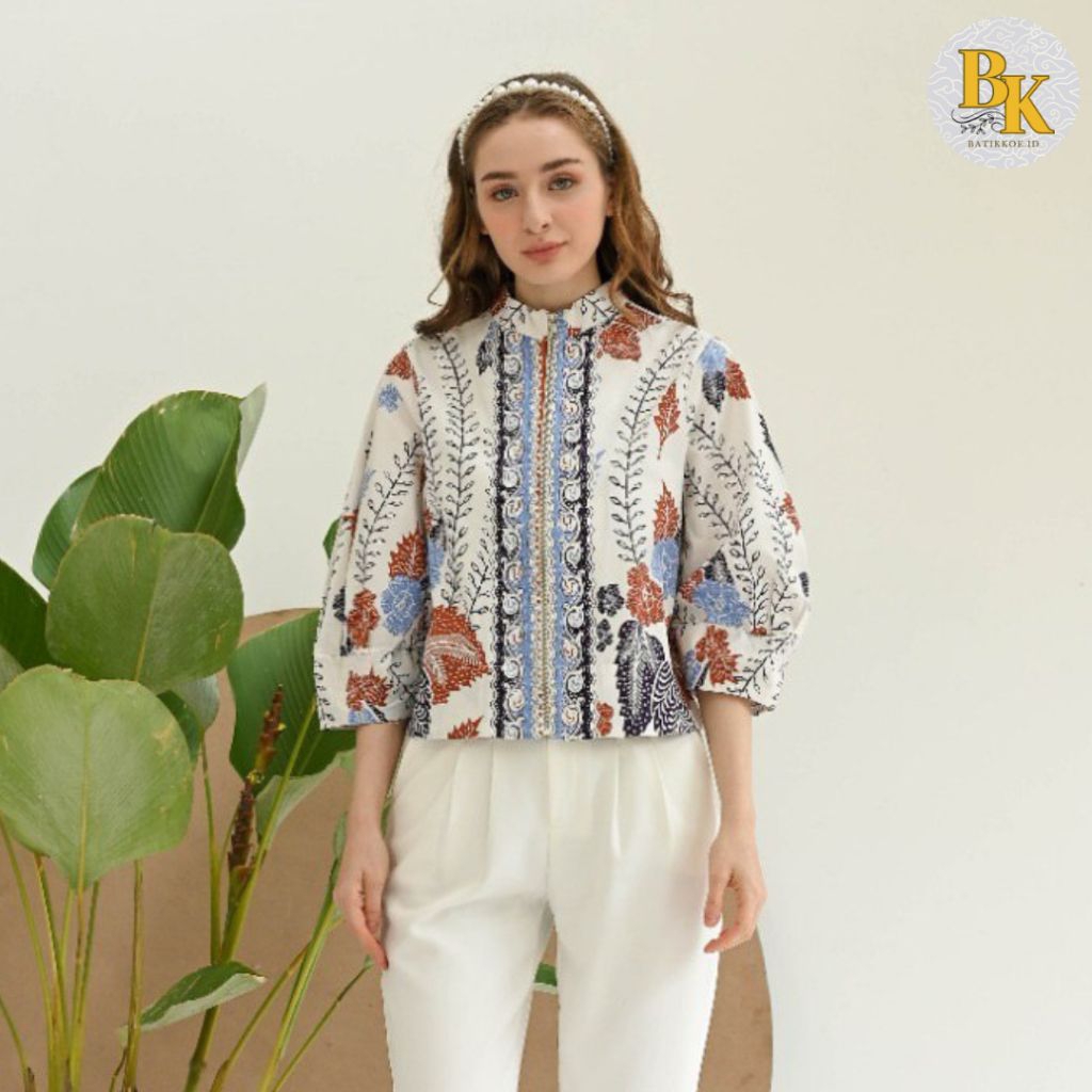 Outer Batik Wanita 135 ARA / Outer Bomber Wanita / Batik Modern / Batik Kekinian