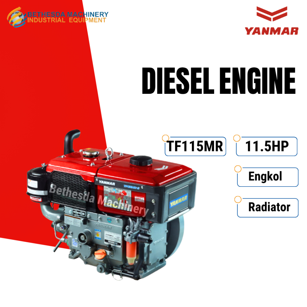 Mesin Diesel Yanmar 11.5 HP Radiator TF 115 R Diesel Penggerak Mesin - 11.5 HP