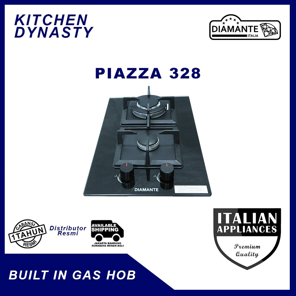 Kompor Tanam Diamante Piazza 328 Built-In Gas Hob