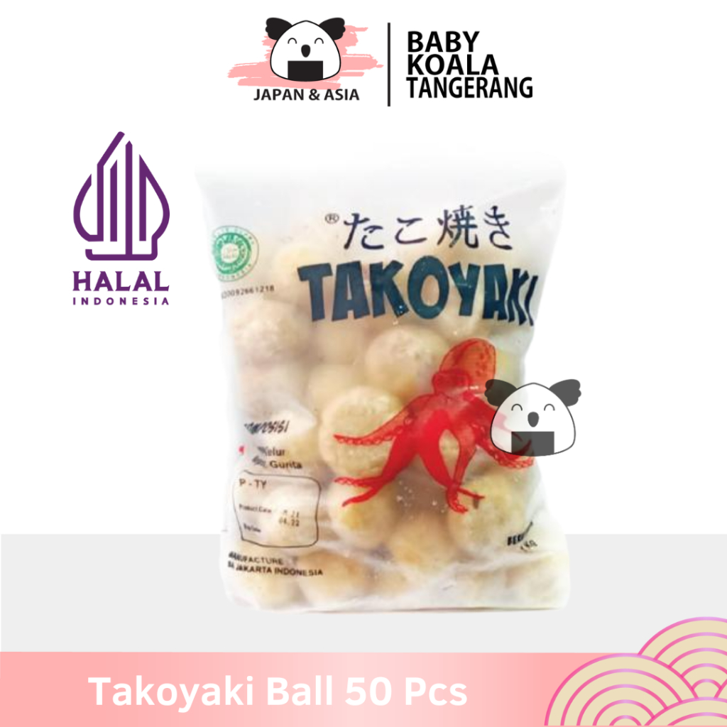 

TAKOYAKI BALL FROZEN 10 & 50 Pcs Halal | Takoyaki Beku Siap Santap -BKT