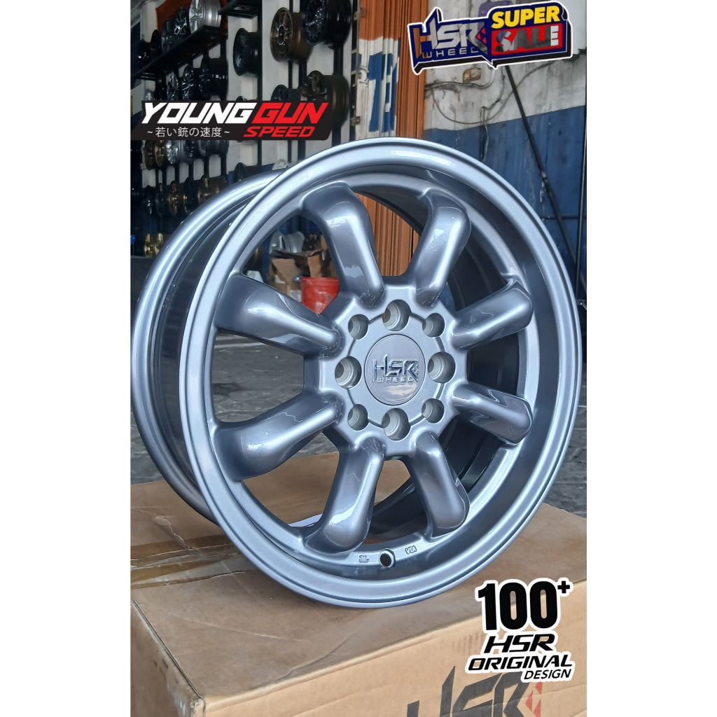 modifikasi velg mobil ring 16 hsr morotai lubang 5x114/100  warna grey