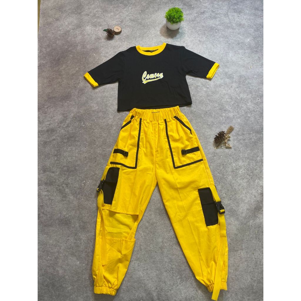 MEYDI Setelan Baju Dance Anak Perempuan Korea Style Dance Usia 4 14 Tahun LITTLE ROOM KIDS