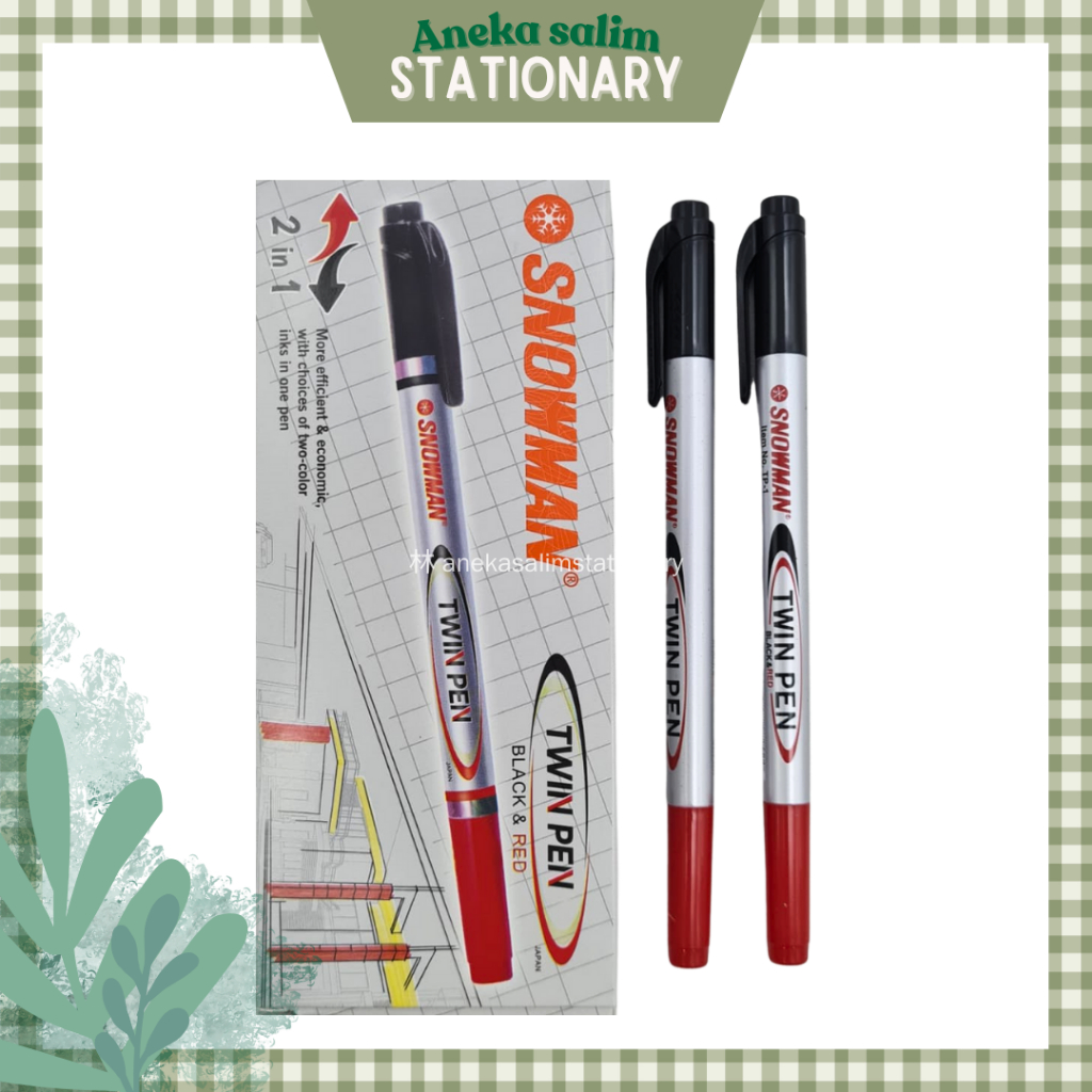 

Anekasalim - (1 LUSIN) Spidol Snowman Twinpen TP-1