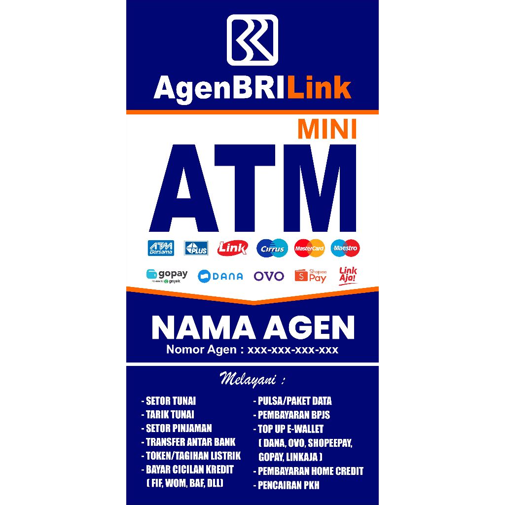 STIKER NEON BOX BRILINK 60cm x 120cm 1 SET