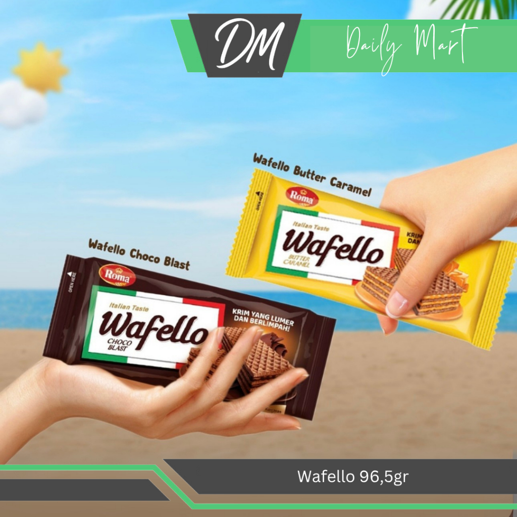 

Wafello 95gr All Varian Choco Blast/Butter Caramel/Durian/Cheese - Biskuit Enak Murah Bergizi