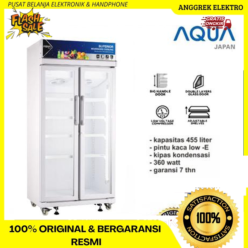 Showcase AQUA 2 pintu AQB568 Double Layaer 455L