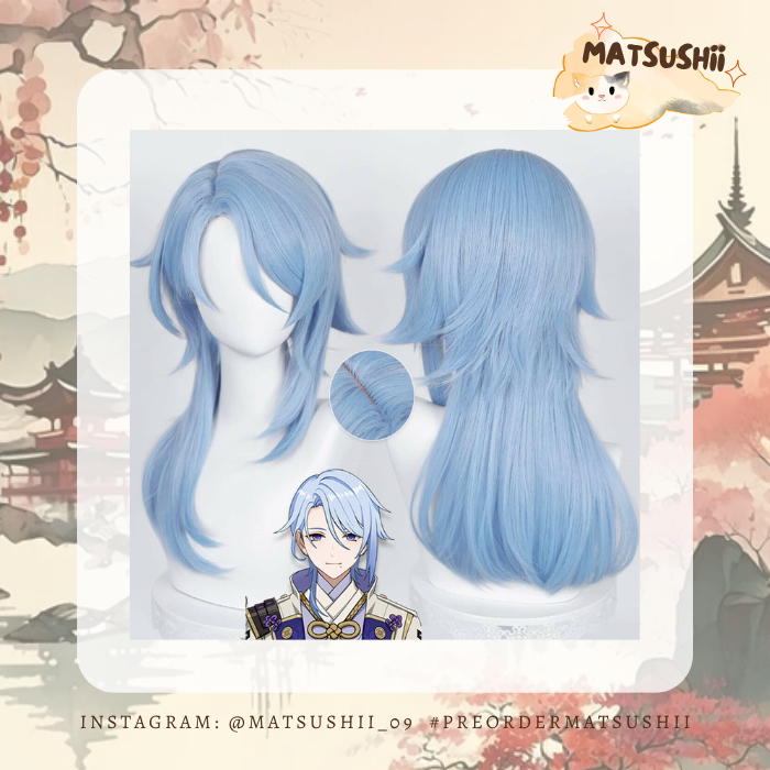 [READY STOCK] WIG/COSPLAY/KAMISATO AYATO/GENSHIN IMPACT/GAME