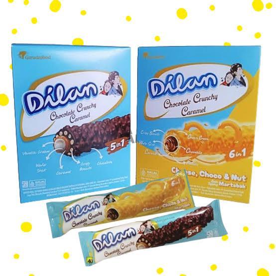 

Dilan Coklat Crunchy Caramel Isi 12pcs Camilan Lezat