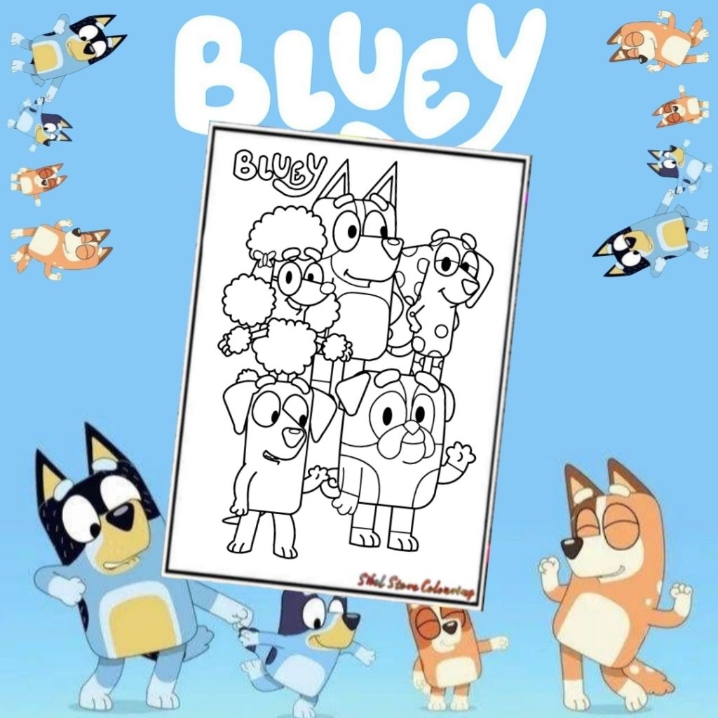 

Kertas Mewarnai Anak Tema Bluey V2 / Kertas Gambar (10 Lembar) / Kertas Mewarnai Anak TK / PAUD / SD