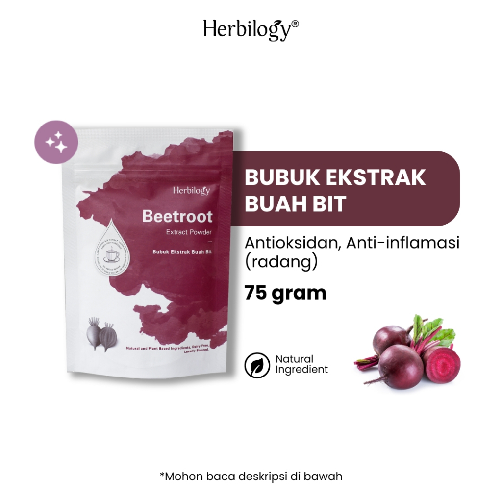 

HERBILOGY BEETROOT EXTRACT POWDER 75 GRAM