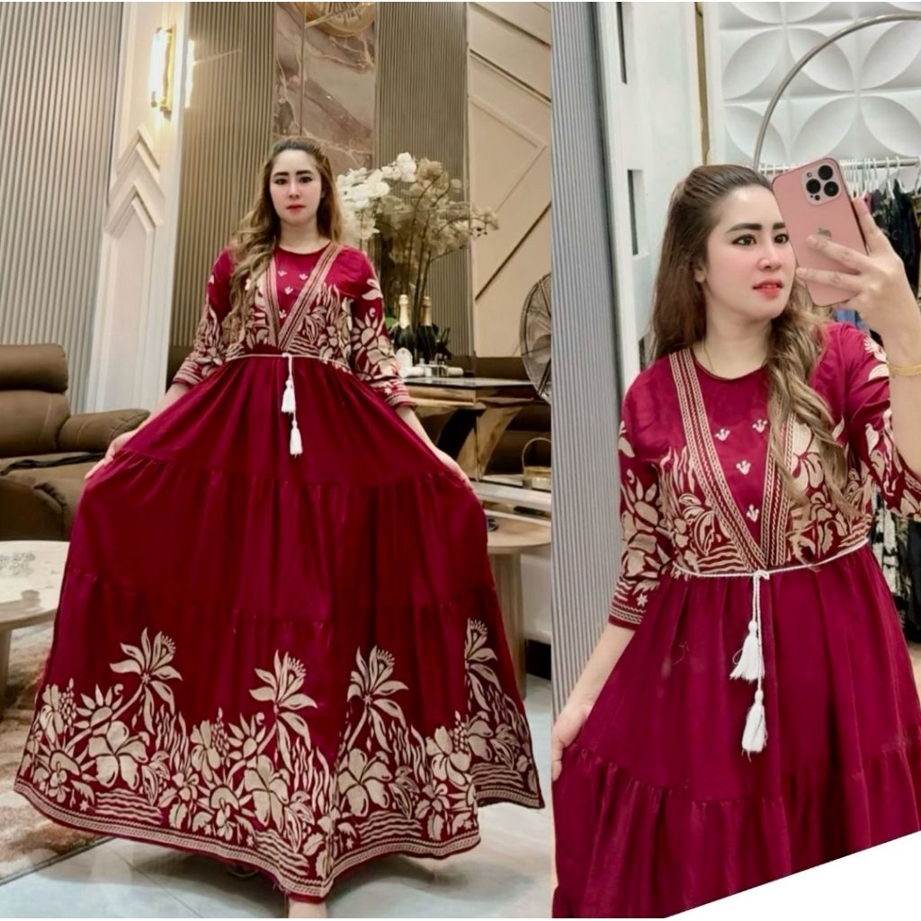 GAMIS BORDIR INDIA TERBARU//GAMIS INDIA KW RASA ORI//GAMIS INDIA BORDIR