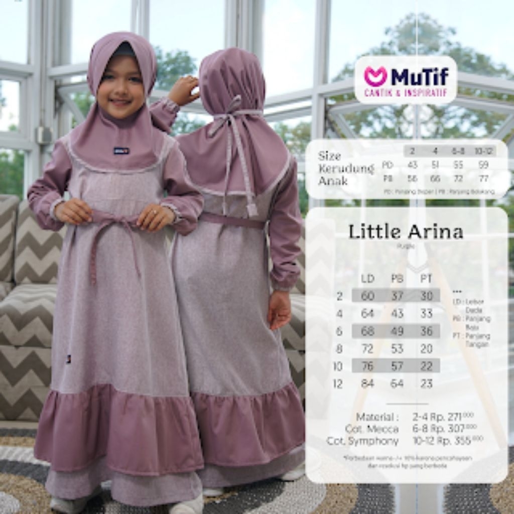 ORI SET GAMIS LITTLE ARINA MUTIF