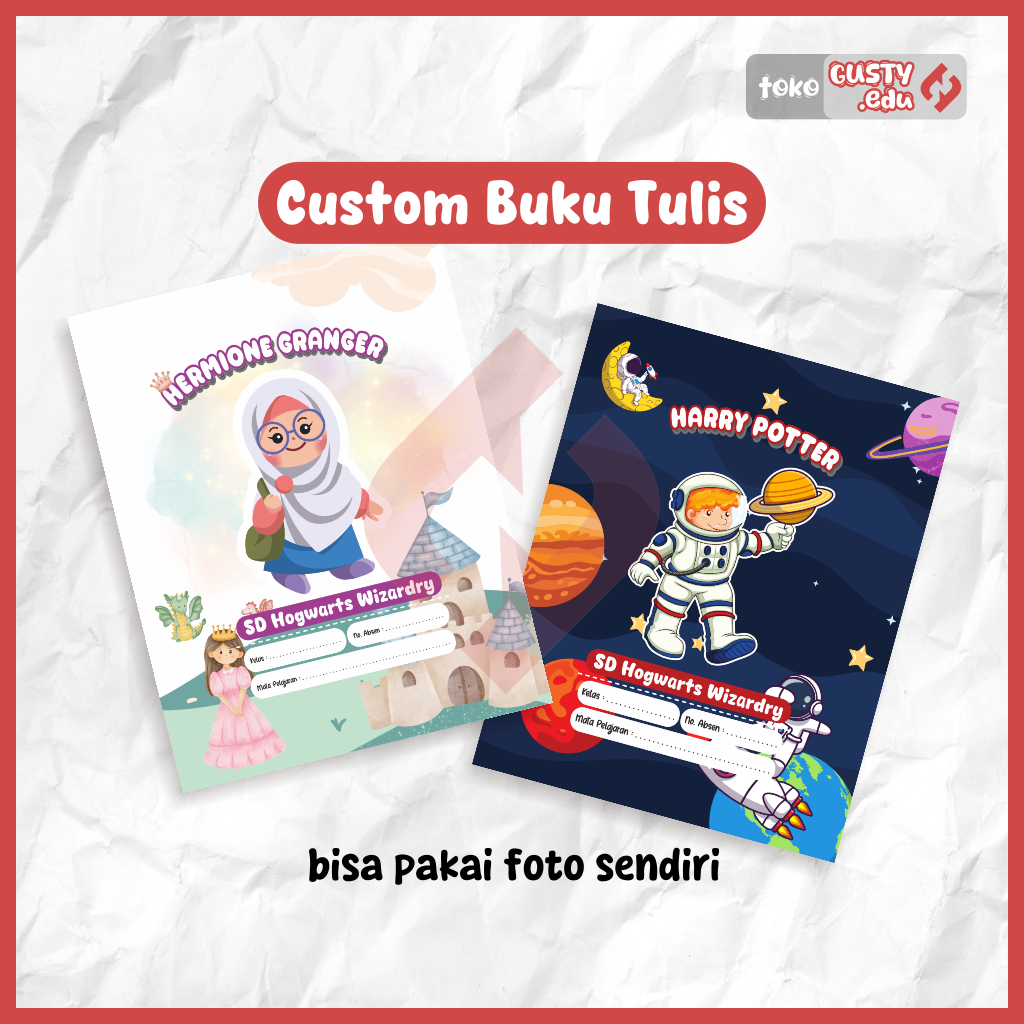 

Custom Buku Tulis bisa pakai foto sendiri [isi 38 Lembar]