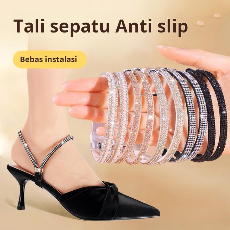 1 Pasang Tali Heels Pergelangan Kaki Fashion Sepatu Sandal Wanita Heels Wrist Strap Cabut Pasang Tal