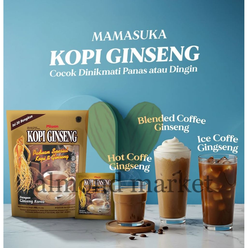 

Miwon Kopi Ginseng 20 Pcs x 20 Gr