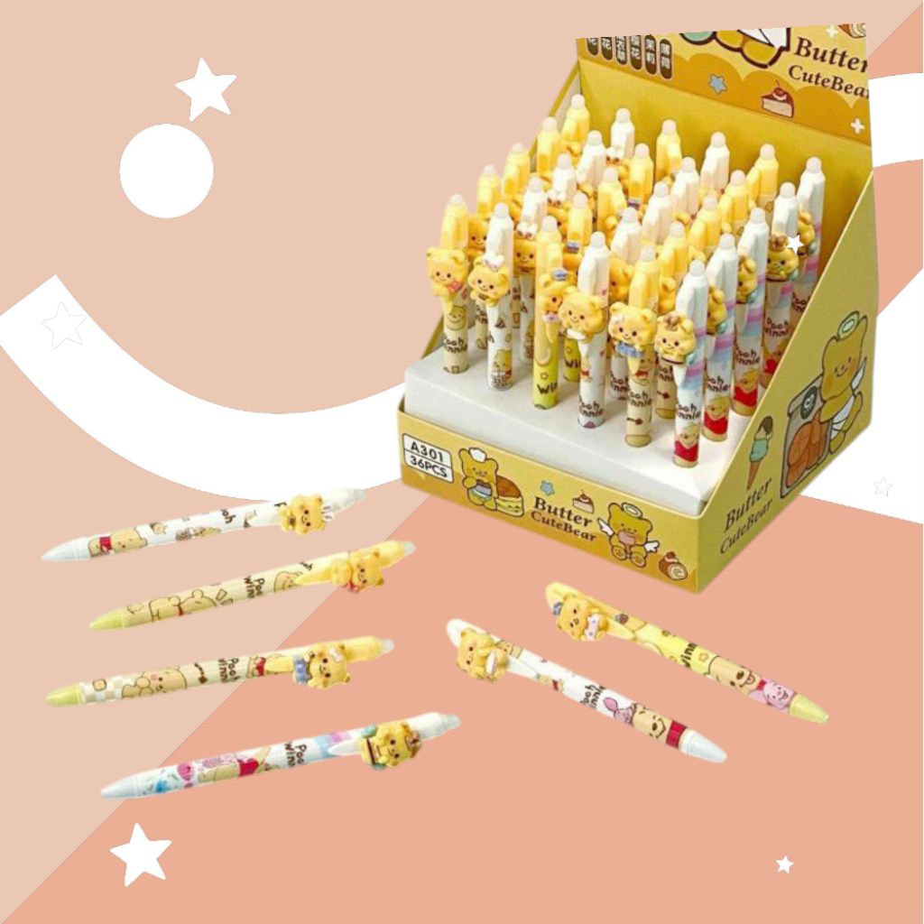 

Bolpen Pooh mekanik pulpen / pen karakter pooh