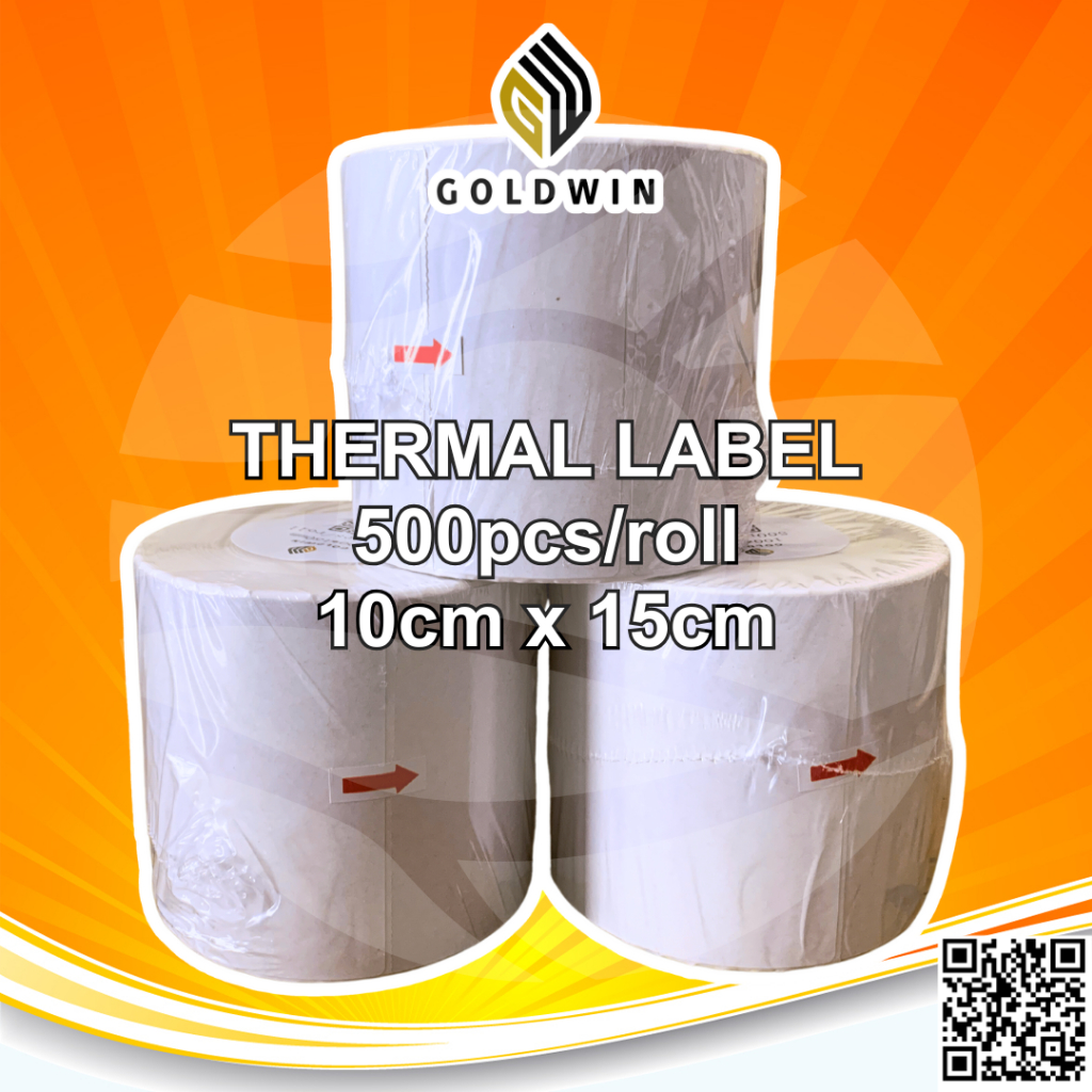 

Sticker Thermal Resi 10x15CM Goldwin / Stiker Label Barcode ISI 500 Waterproof - PER ROLL