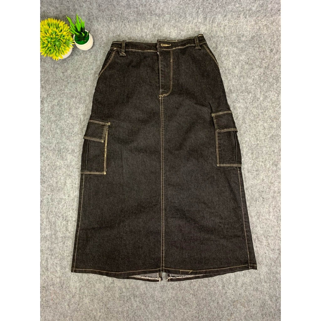 Rok jeans cargo span 7/8