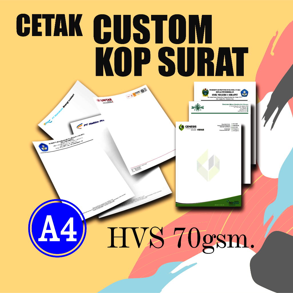 

Custom Kop Surat 70gsm 80gsm
