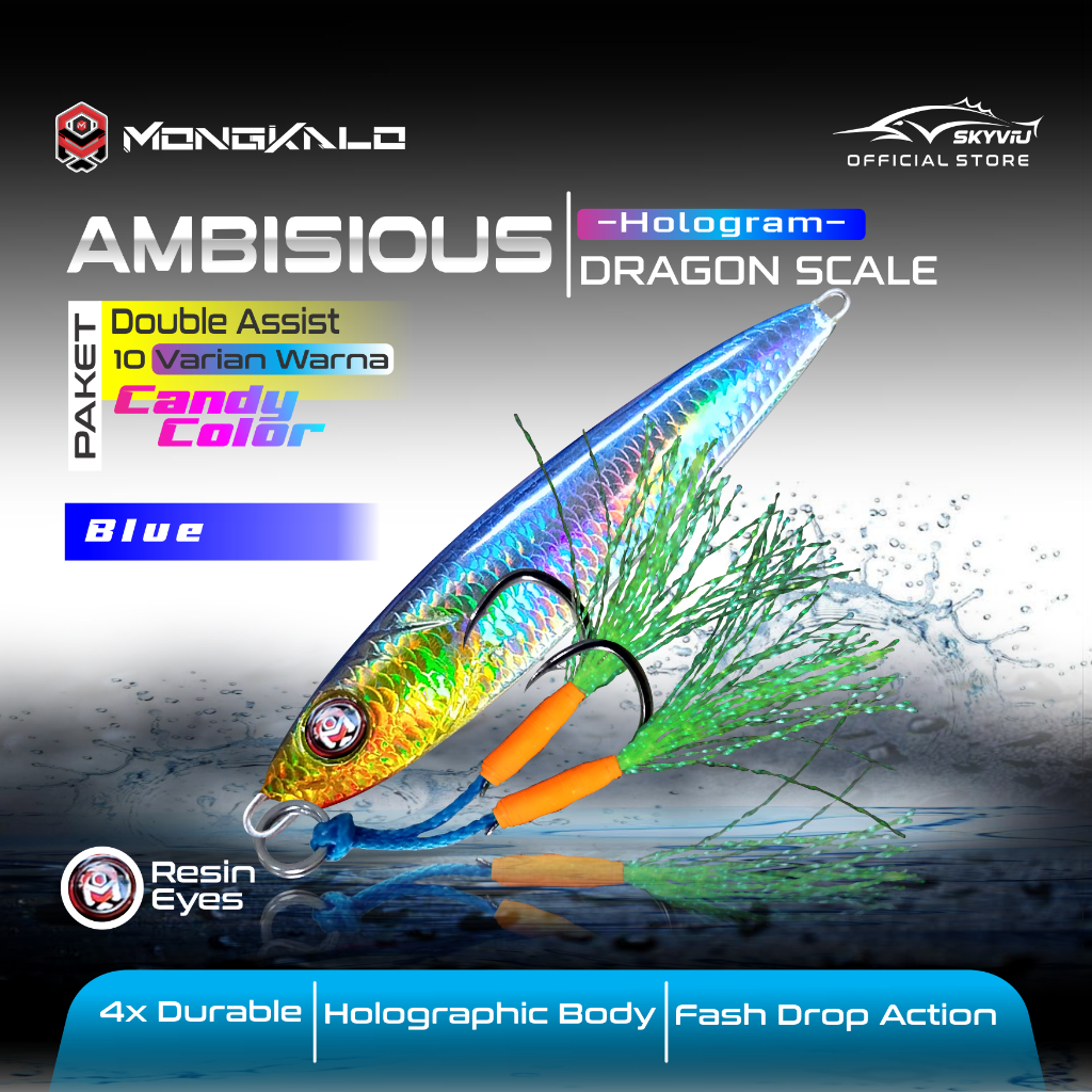 Mongkalo Ambisious Sisik-Kecil noGID noMotif Candy 30 Biru