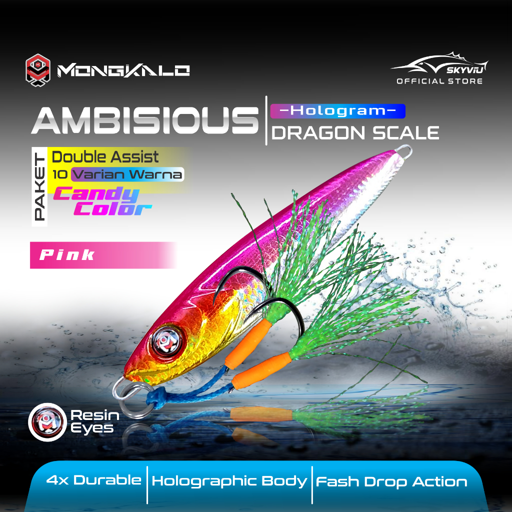 Mongkalo Ambisious Sisik-Kecil noGID noMotif Candy 30 Pink