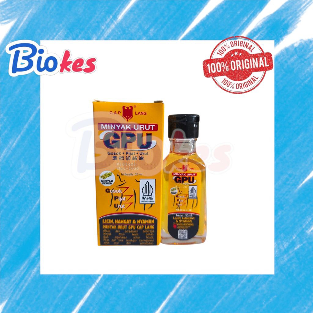 MINYAK GPU SEREH 30ML minyak oles pereda nyeri dan pegal-pegal