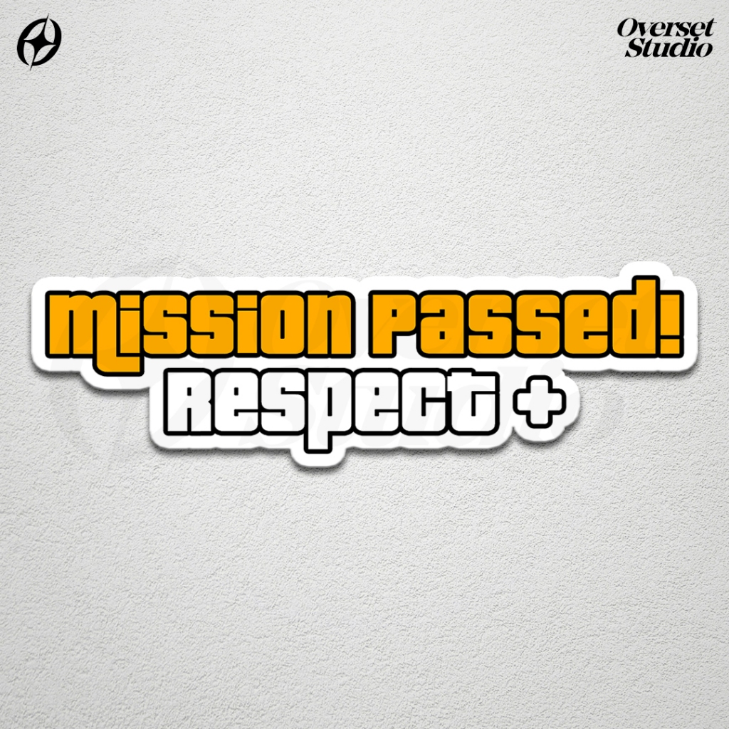 

(GRATIS ONGKIR & COD) Stiker Sticker Mission Passed Respect / Stiker Rockstar Games GTA / Sticker Vinyl Glossy / Sticker GTA Aesthetic / Sticker Band / Stiker Brand Lokal / Stiker Satuan / Sticker Custom / Sticker Helm / Stiker Tumbler / Stiker Anti Air