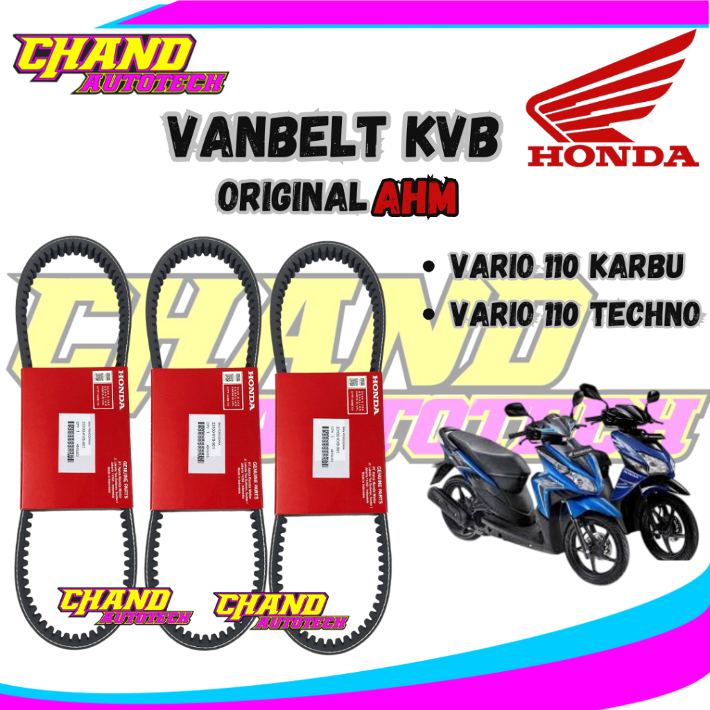 VANBELT V BELT HONDA Vario 110 Karbu Vario 110 Techno Karbu ORIGINAL HONDA AHM 23100-KVB-901