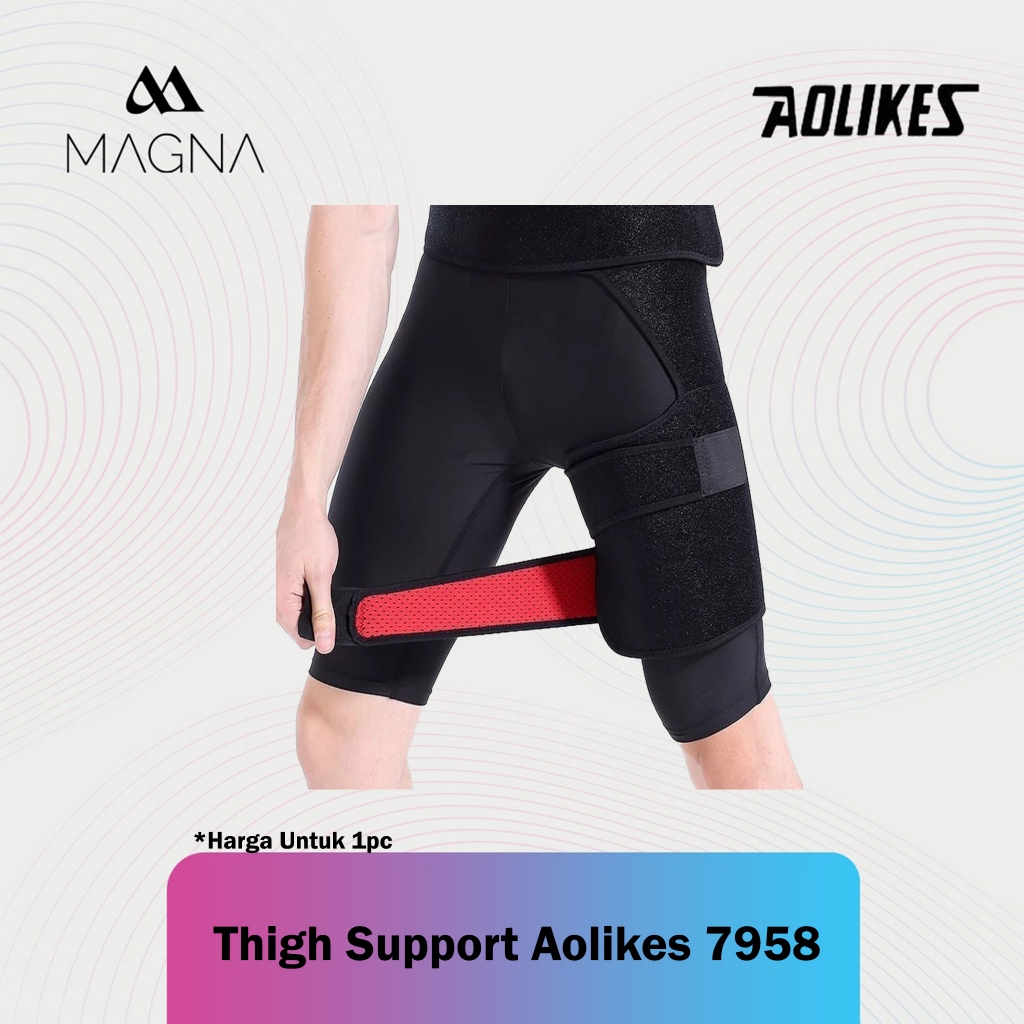 Pelindung Paha Aolikes 7958 Support Protector Thight Guard Sport Olahraga Basket Voli Fitness Futsal