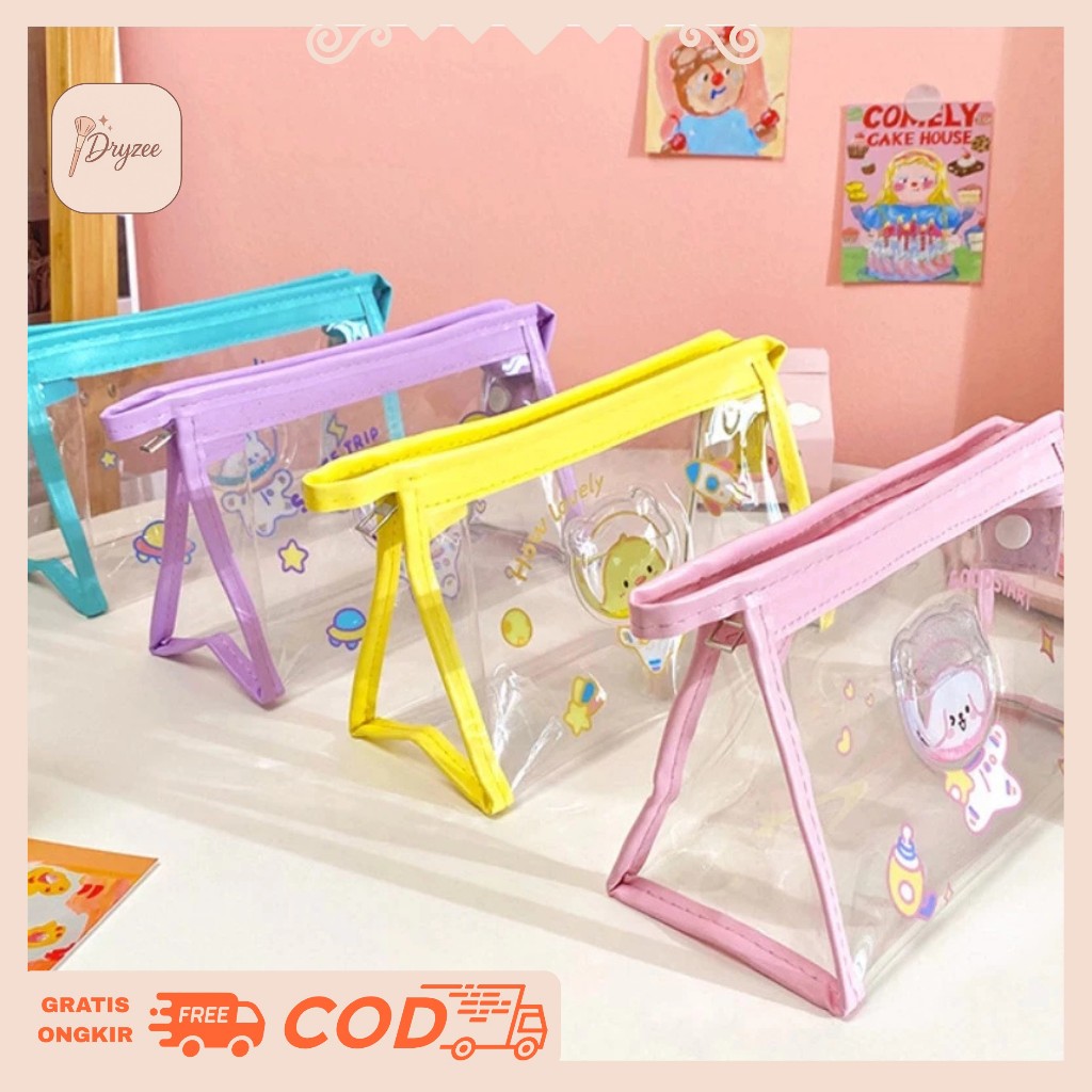 

Kotak Pensil Aesthetic Transparant Kartun - KP05