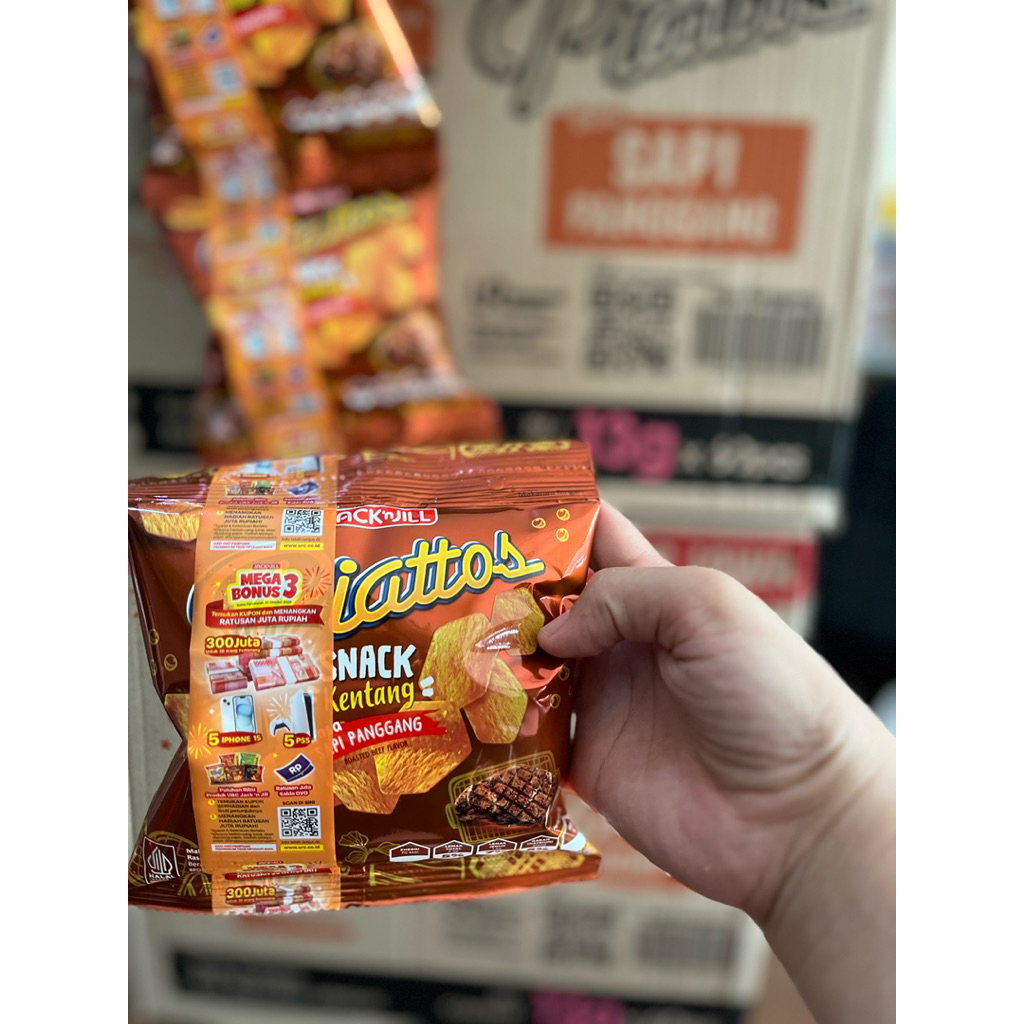 

Snack Piattos Rasa Sapi Panggang 13g isi 10 pcs / Renteng