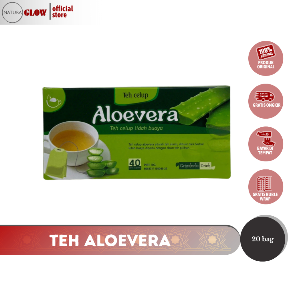 

TEH CELUP HERBAL ALOEVERA – Griya Herba | solusi herbal maag & gula darah tinggi | 100% original | isi 20 kantong BPOM