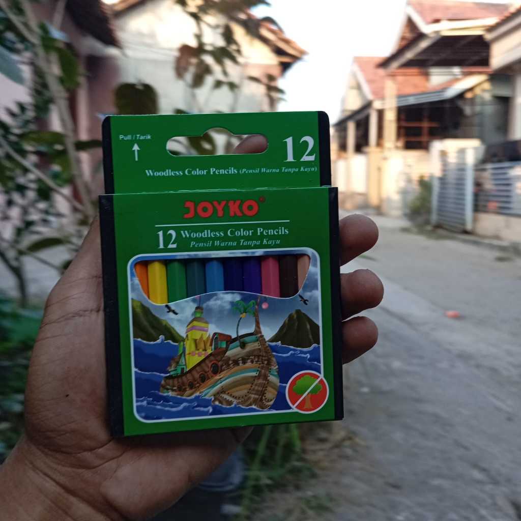 

(12 warna pendek) pensil warna Joyko cp-107/pensil warna Joyko pendek