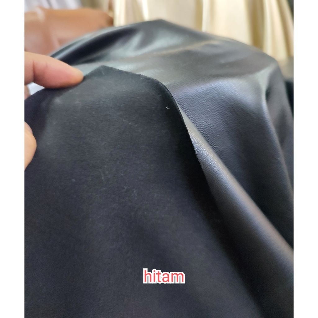 Kain Bahan kulit suede sintetis /Kain bahan Jaket kulit suede imitasi (hrg 0.5 m)