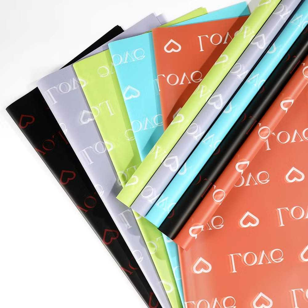 KERTAS BUKET IMP MOTIF LOVE / KERTAS BUKET / KERTAS CELLOPINE / BAHAN BUKET / PERLENGKAPAN BUKET / B