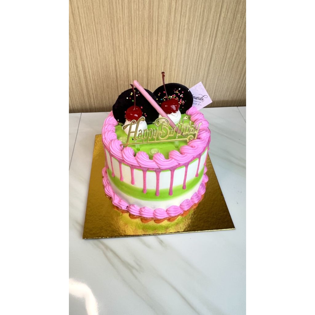 

GREEN PINK CAKE UK 13