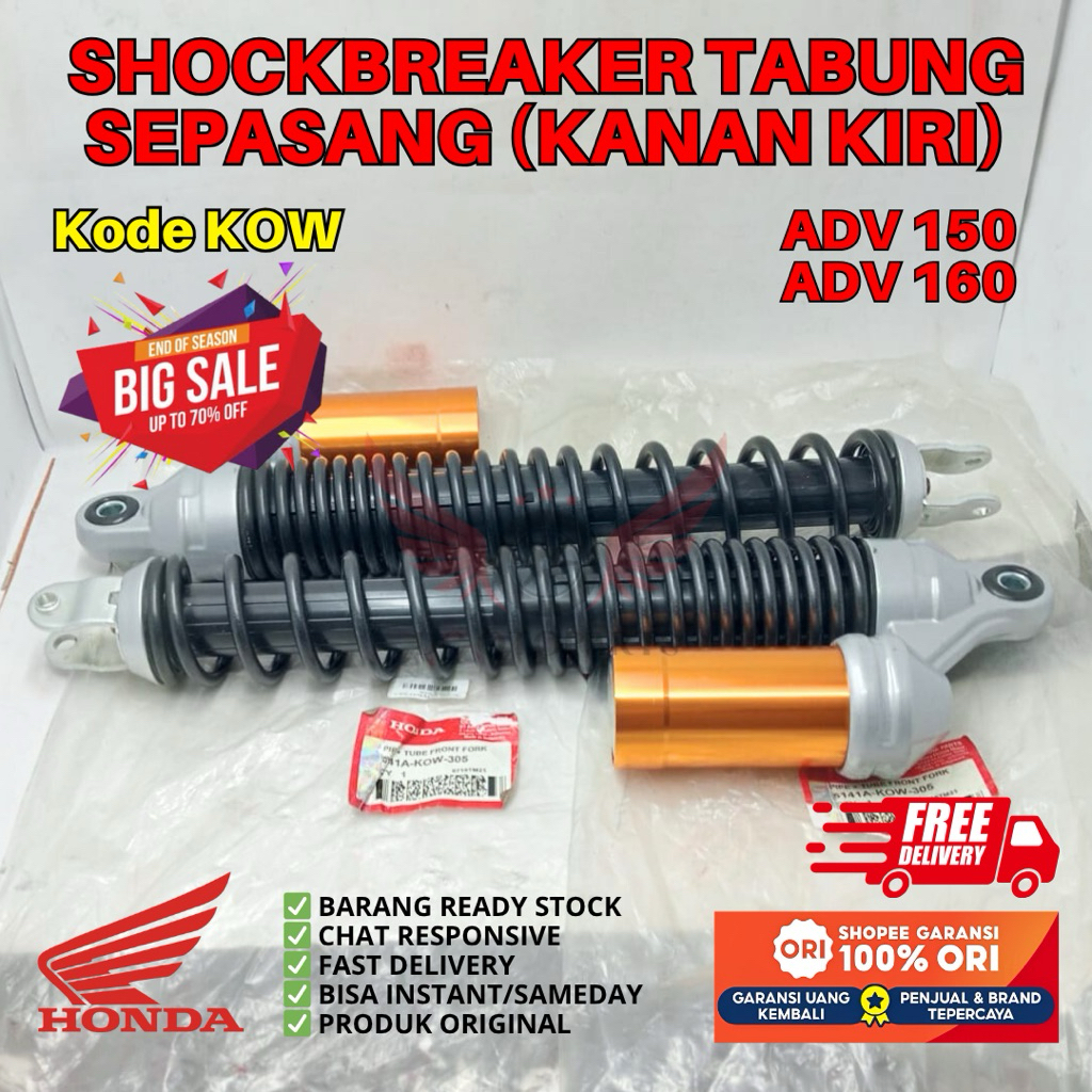 KOW SHOCKBREAKER TABUNG ADV 150 ORIGINAL AHM HONDA, SHOCKBREAKER TABUNG ORIGINAL ADV 150, SHOCKBREAK