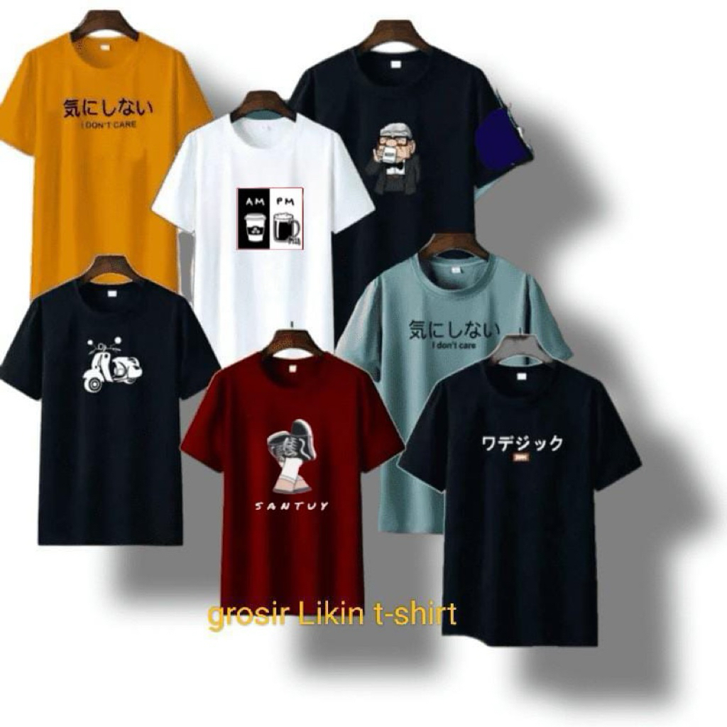 PAKET HEMAT KAOS DISTRO 7 PCS 100RIBU | KAOS PRIA WANITA | KAOS MURAH | KAOS DISTRO 7 100 RIBU | kao