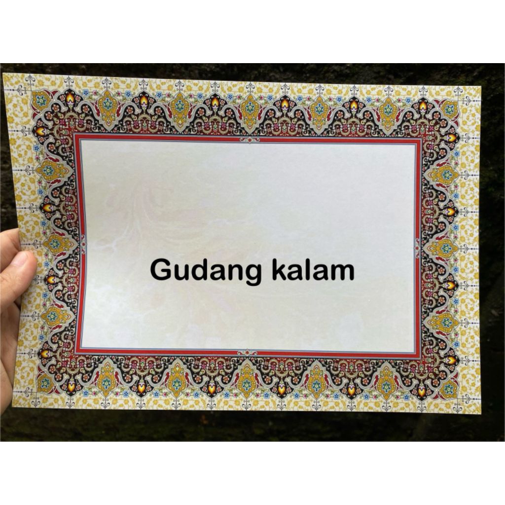 

KERTAS ART PAPER MOTIF, UNTUK MENULIS KALIGRAFI, NAMA DLL