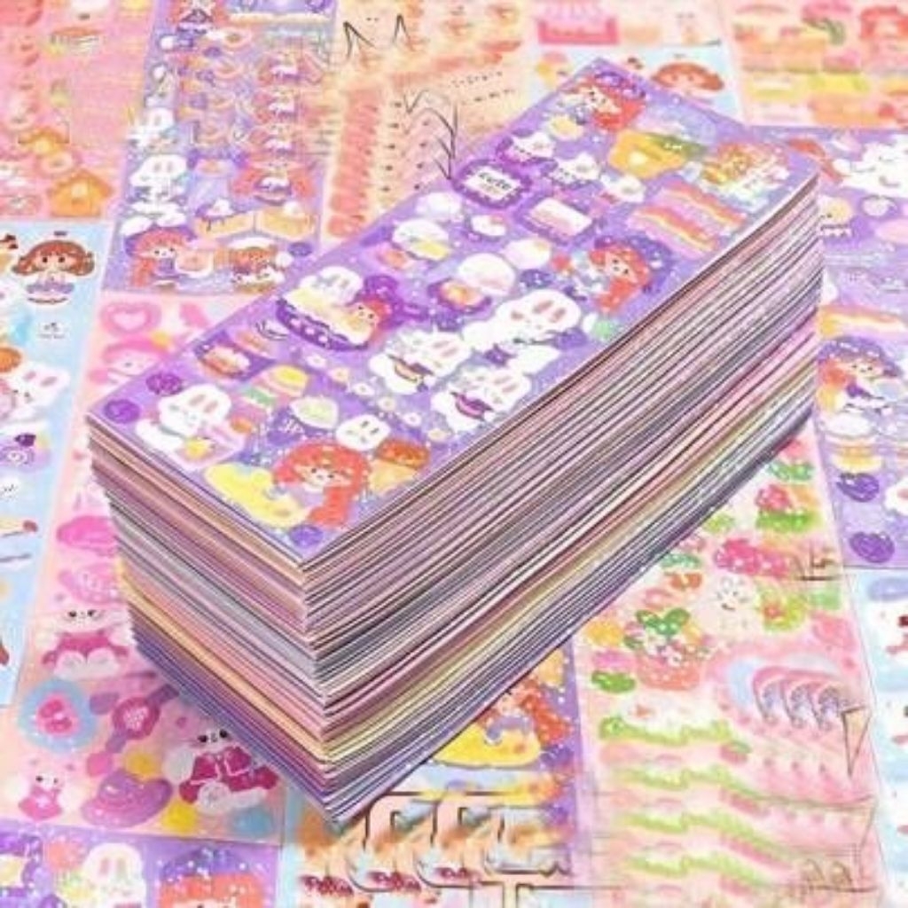 

[10/20pcs] Stiker DIY decor akrilik lucu hologram random