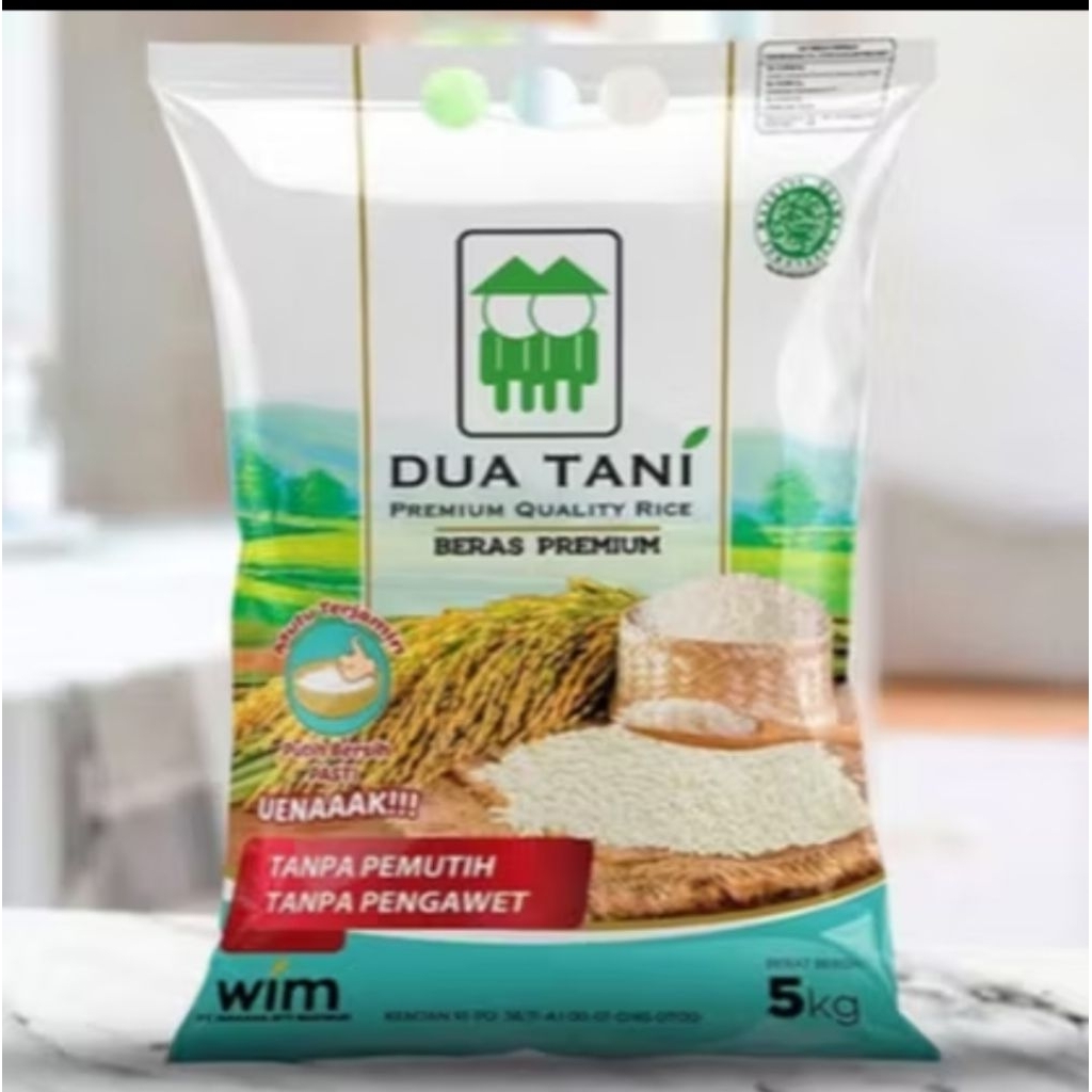 

BERAS PREMIUM DUA TANI 5KG BERAS PREMIUM BERMUTU TINGGI