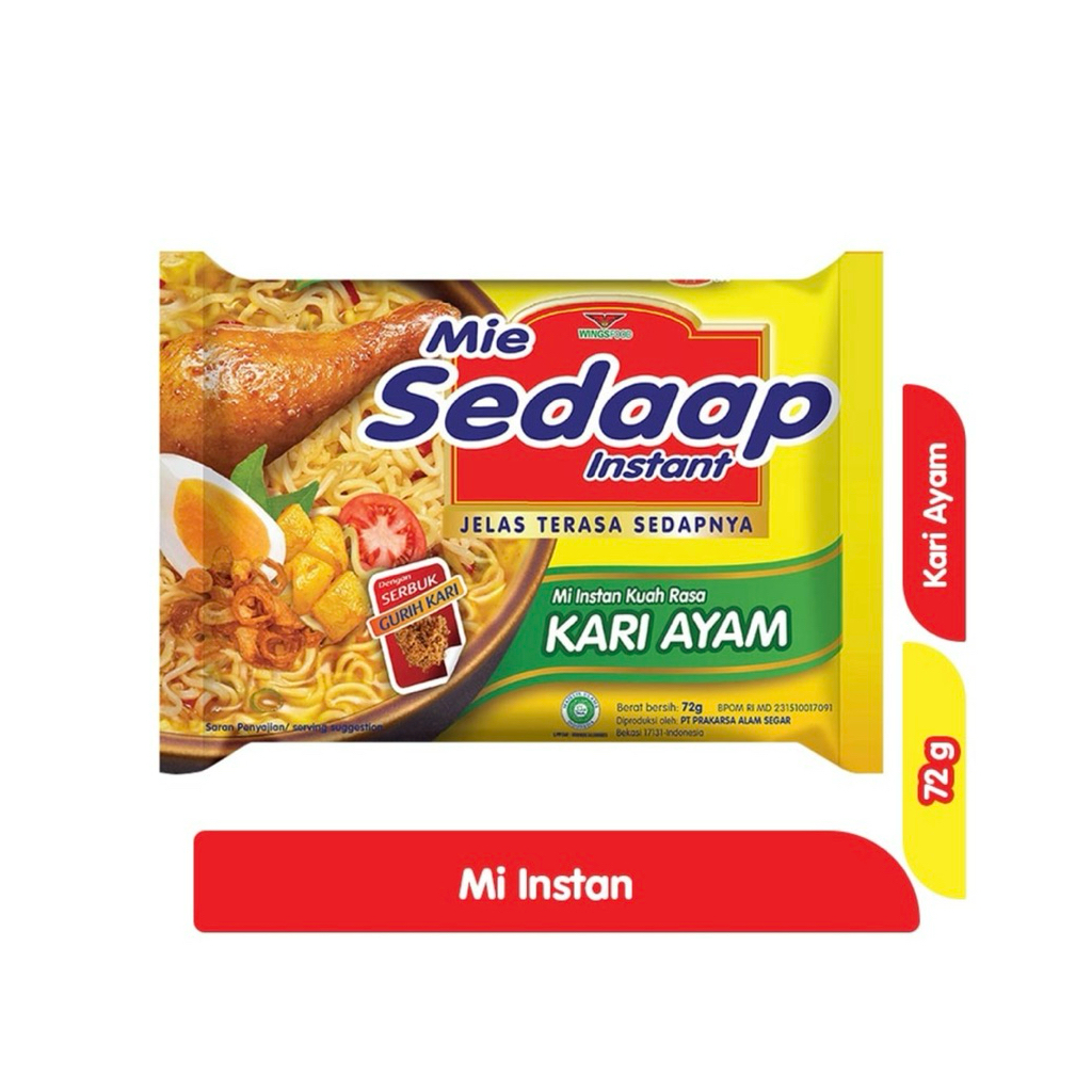 

MIE SEDAAP KUAH KARI AYAM 72 gram